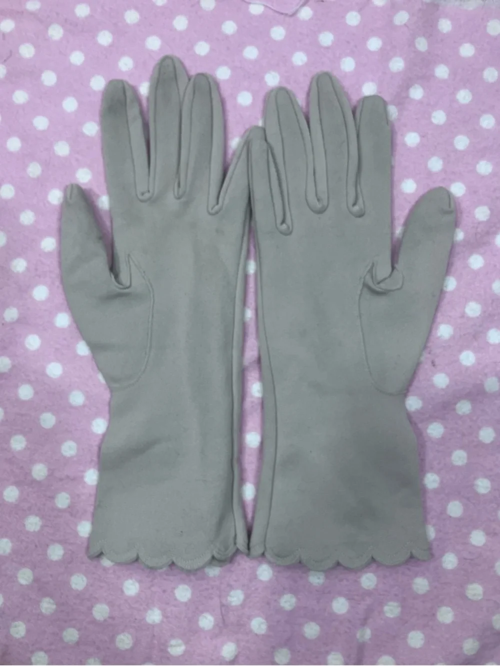 Vintage Taupe Gloves Sz. 7